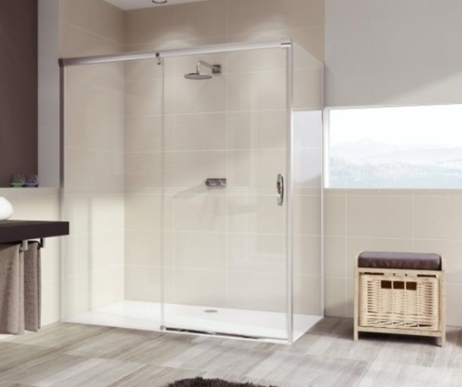 dušas durvis Aura elegance,  900-2000 mm, h=1200-2000, labā puse, hroms/caurspīdīgs stikls AP